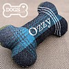 Personalised Bone Dog Toy - Country Tweed Collection - Midnight Blue - Ozzy